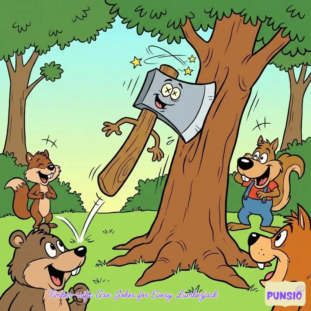 189+ Chuckles and Chops with Axe Jokes for Lumberjack Laughs